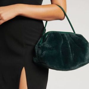 Pillow Clutch Handbag Faux Fur
